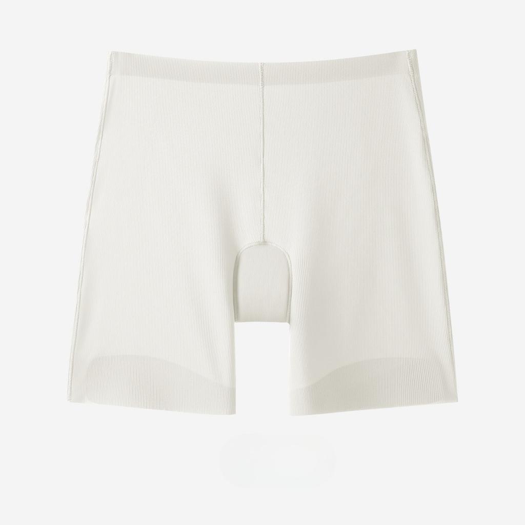Women's Spring and Summer Thin Anti Slip Traceless Ice Silk Non Crimped Mid Waist Safety Boxers