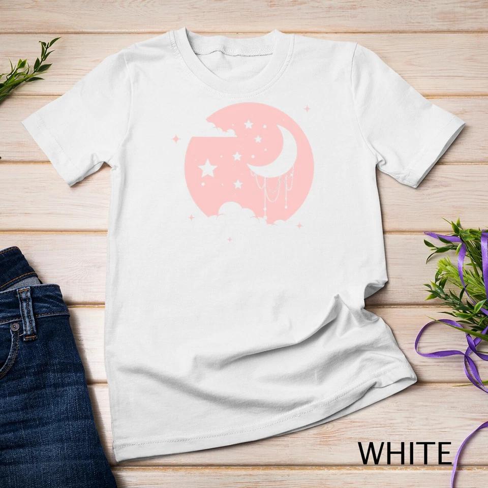 Kawaii Cute Pastel Goth Moon T-Shirt Unisex T-shirt 10 4XL