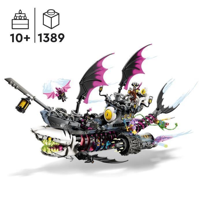 LEGO® DREAMZzz 71469 Le Vaisseau Requin des Cauchemars, Construire un Jouet de Bateau Pirate de 2 Façons