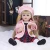 KEIUMI 55cm Reborn Baby Doll Gold Hair Bathe Kids Playmates Full Silicone Vinyl Newborn Girls Dolls Early Educational Toy