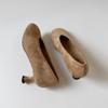 Round Toe Lightweight Stiletto Women's Fashion Shallow Mouth Slip-on Non-Slip Single Shoes The Size Is Larger Than Usual