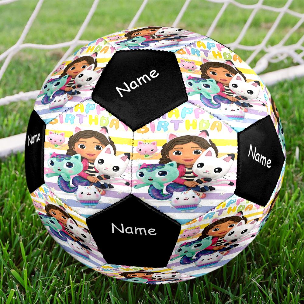 Custom Name Gabby’s Dollhouse Theme Size 5 Soccer Ball, Suitable for Both Indoor and Outdoor Matches, a Gift Suitable for Everyone.