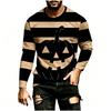 Men's Halloween Striped Long Sleeve Shirt Casual Loose Fit for Party and Everyday Wear