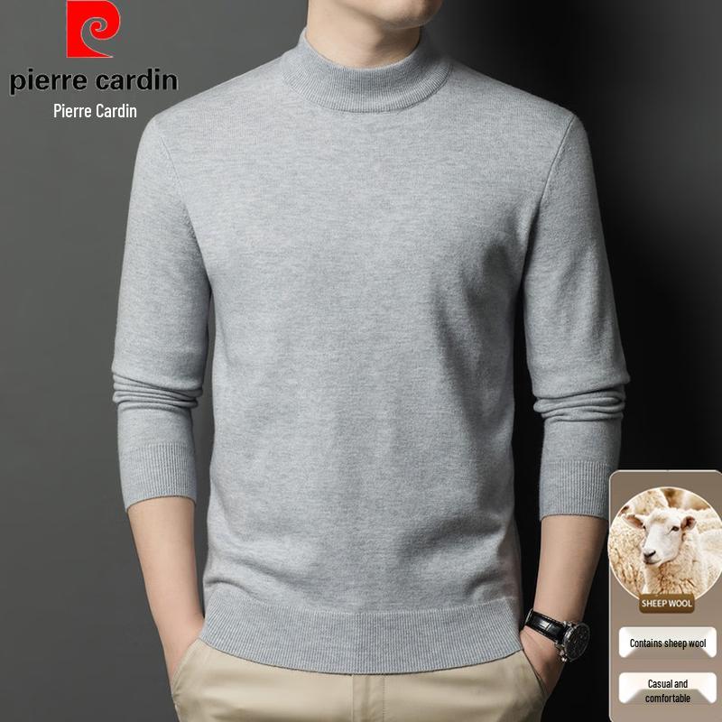 Pierre Cardin Men's Slim-Fit Semi-Turtleneck Wool Blend Sweater