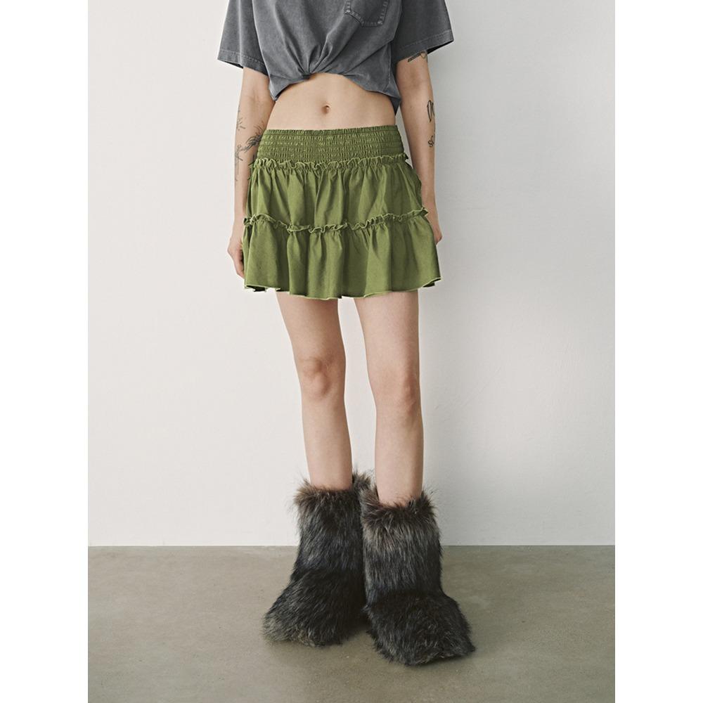 

Женская эластичная юбка-брюки с высокой посадкой, подкладка, А-силуэт, короткая юбка, модные кюлоты S зелёный