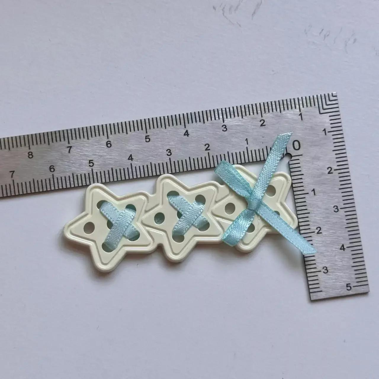 

2Pcs Japanese Gothic Girl Ribbon Heart Star Patch Y2k Subculture Women Clothes DIY Deco Shoe Hat Bag Hairpin Sewing Accessories