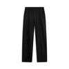 Li Ning Sports Trend Series Solid Color Mid Waist Versatile Breathable Straight Leg Casual Pants Women Bottoms Black AKLV746-2