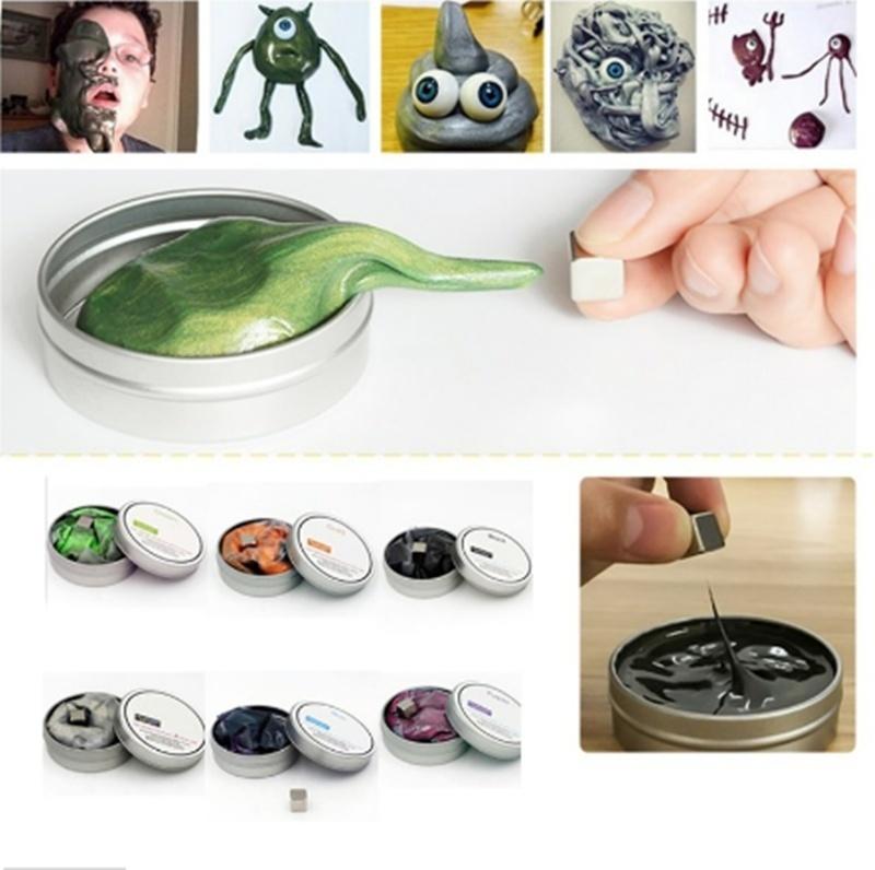 Hand Putty Slime Play Dough Magnetic/Temperature Sensing/Luminous Rubber Mud Polymer Clay Toys