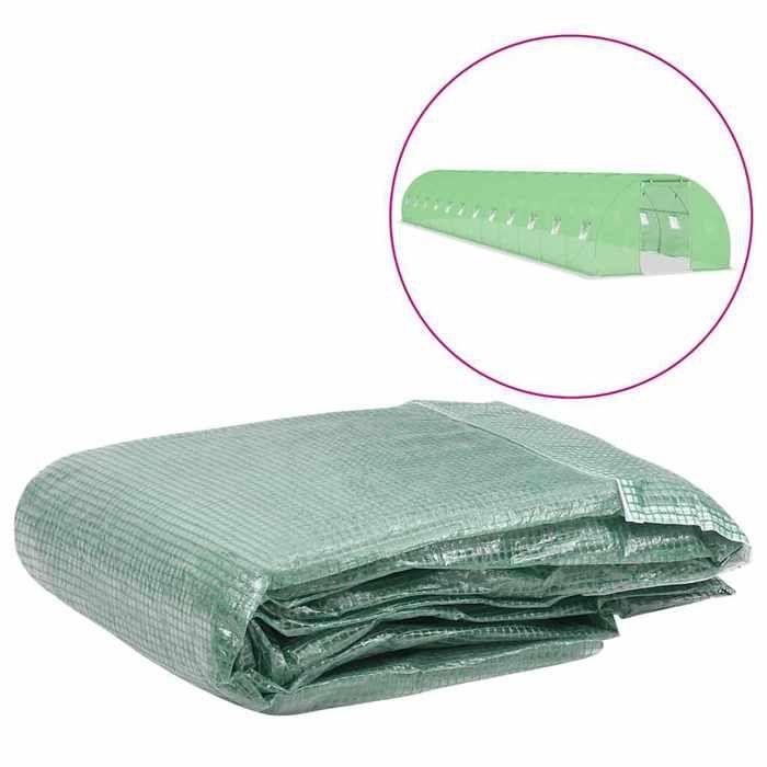 VidaXL CouVerture de remplacement de serre (54 m²) 300x1800x200cm Vert