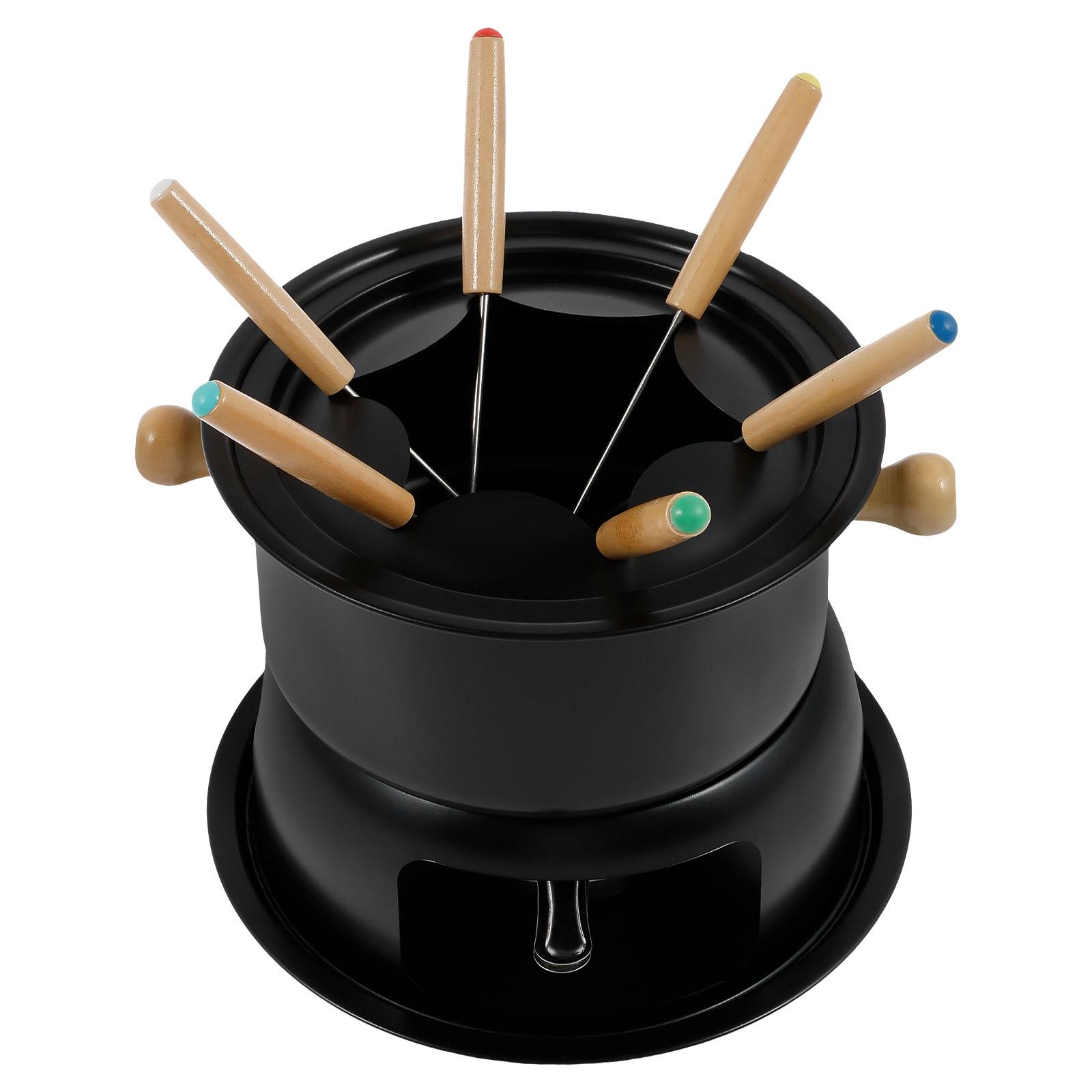 Сырный шоколадный фондю Универсальный набор для фондю Плавильный котел Набор кастрюли для фондю из нержавеющей стали Равномерный нагрев Приготовление фондю Горячий горшок