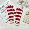 Cold Protection Striped Gloves Windproof Touchscreen Gloves Casual Warm Mittens  Winter
