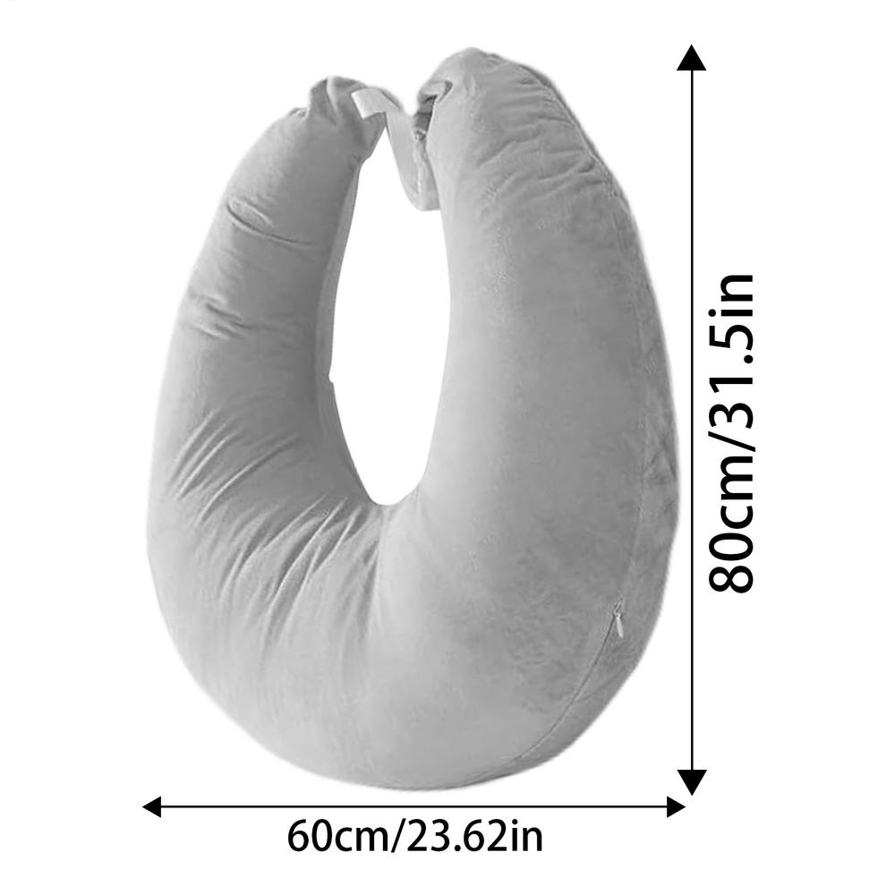 

Arm Support Pillow U Shaped Lap Pillow for Gaming Reading Crocheting Adult Arm Support Soft Portable Desk Cushion Pillow серый