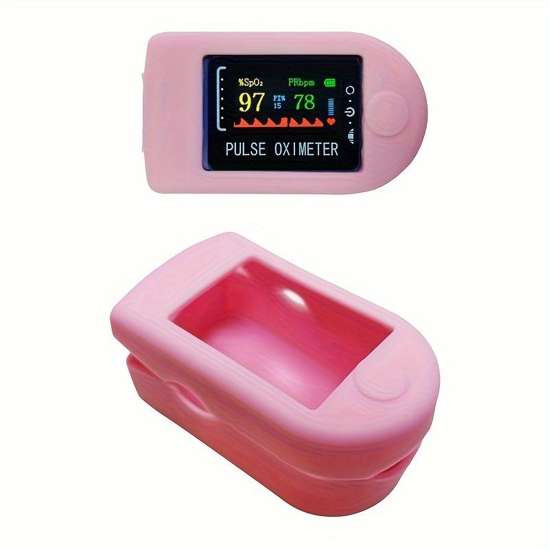 1pc Silicone Finger Protector Sleeve, Medical Pulse Oximeter Storage Case, Flexible Finger Cushion Bracket for Travel and Business Use