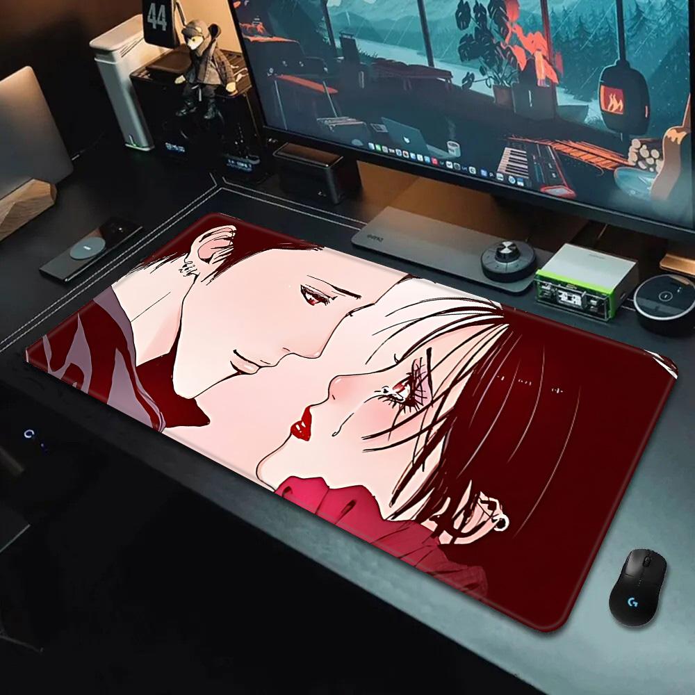 Anime NNana Osaki Mauspade HD-Druck für Computerspieler Verriegelungskante Rutschfestes Mauspade XXLxcm Tastatur PC Schreibtischunterlage