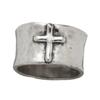 Luxury 2025 Silver Wide-faced Ring Retro Cross Shape Popular Jewelry Unisex