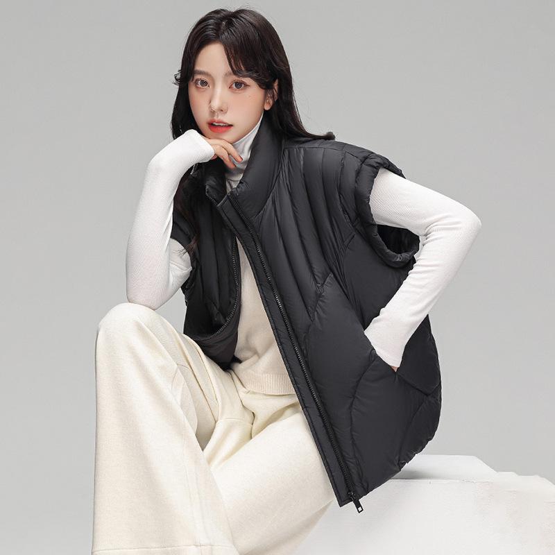 FASHION Winter 2024 New Fashion Women's Short Vest Down Vest Loose Casual Warm  Tide Vest Clothes