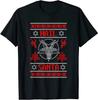 Hail Santa Ugly Christmas Sweater Rock Metal Satan T-Shirt
