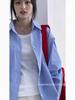 2025 Summer Striped Blue Boyfriend Long-Sleeve Shirt: Loose, Versatile Sun Protection Jacket