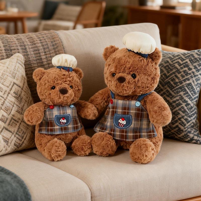 Cute Chef Bear Plush Doll – Adorable Decorative Toy & Perfect Birthday Gift
