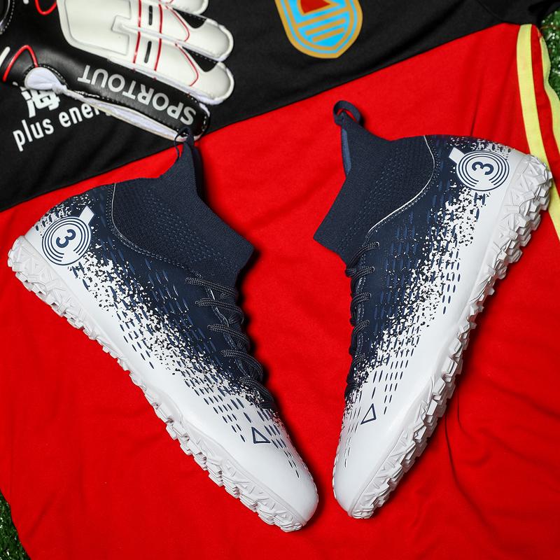 Children Teenagers and Adults New High-quality Shock Absorption Anti-skid Wear-resistant High Top Short Spike Outdoor Football Shoes