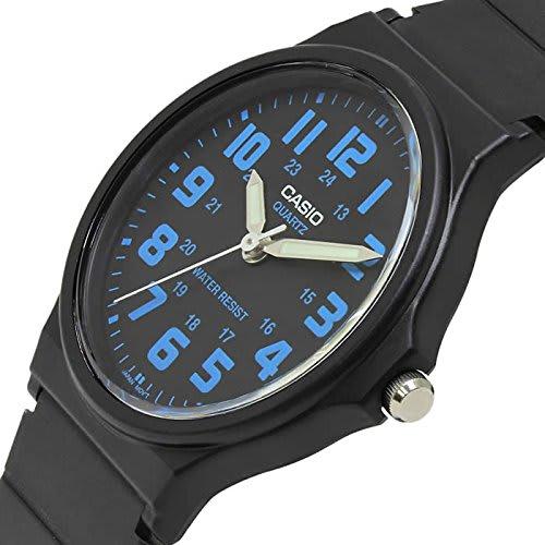 CASIO MQ-71-2B Basic Analog Watch with Blue Indexes for Men and Women, Unisex, and Kids.