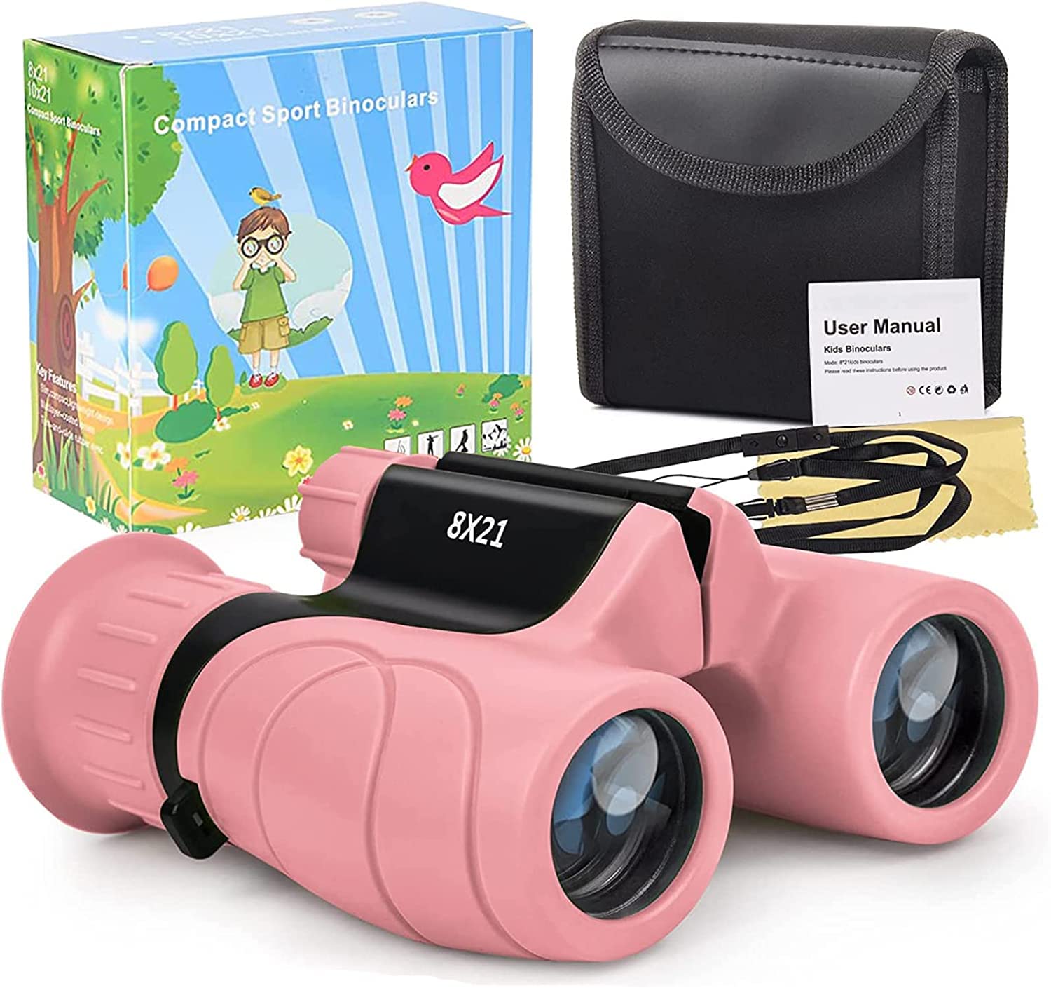 

Binoculars for Live Performances, Kids Opera Glasses, Ages 3-15, 8x Magnification, Dome-Shake-Proof, Concert Binoculars, Waterproof, Bak4