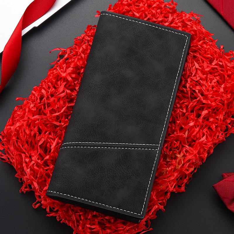 Vintage Ultra-Thin Men's Long Wallet: Multi-Card Slot with Zipper, Soft Leather Clutch Bag