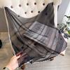 Solid Color Simulated Silk Scarf Women'S Spring Summer Pleated Small Square Scarf High-End Fashion Versatile Scarf