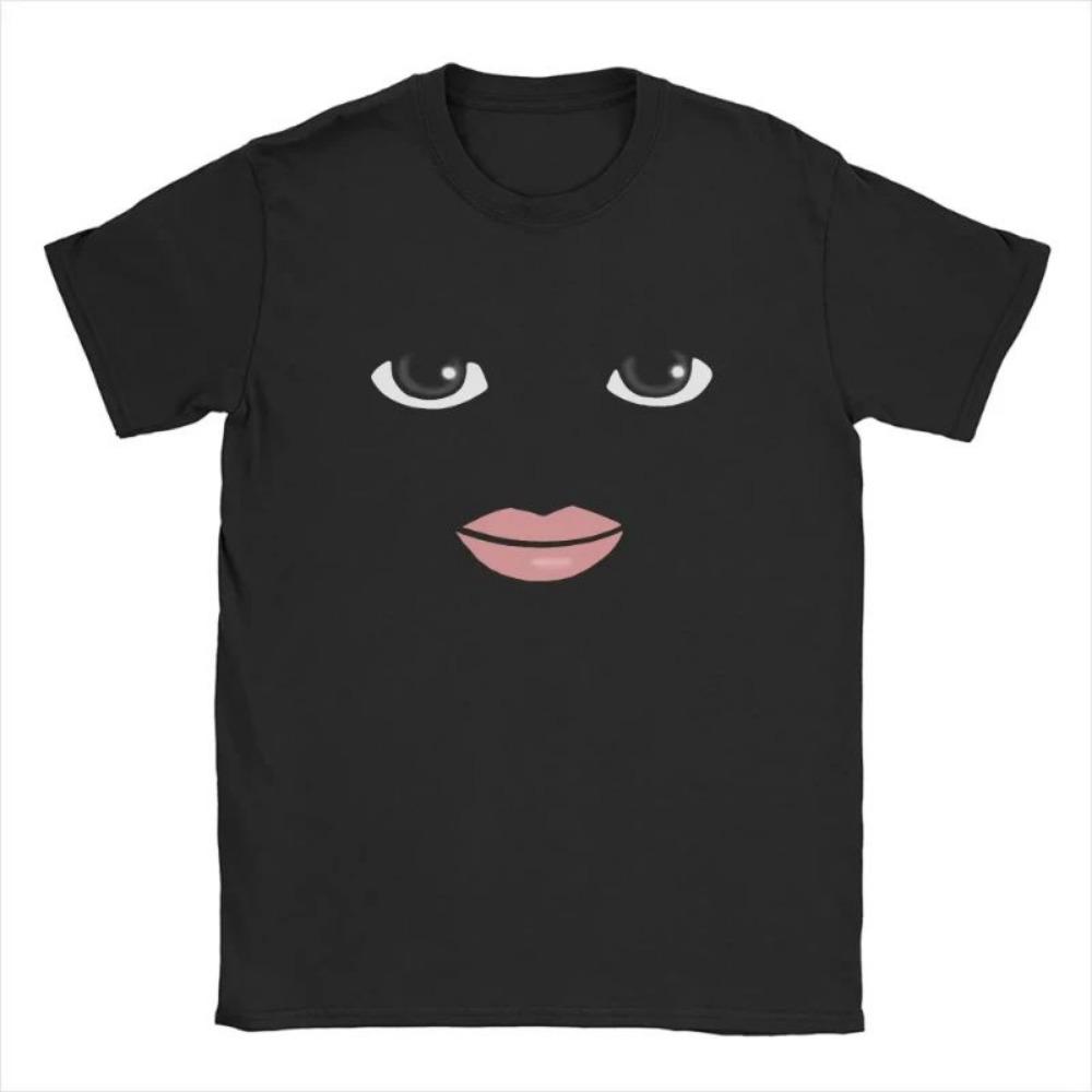 Novelty Robloxs Face Game Meme Graphic T Shirts Women Fashion Short Sleeve T-shirts