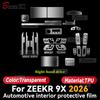 For ZEEKR 9X 2026 TPU Navigation Dashboard Gear Center Console Pre Cut Car Interior Repair Protective Film Anti-scratch Sticker