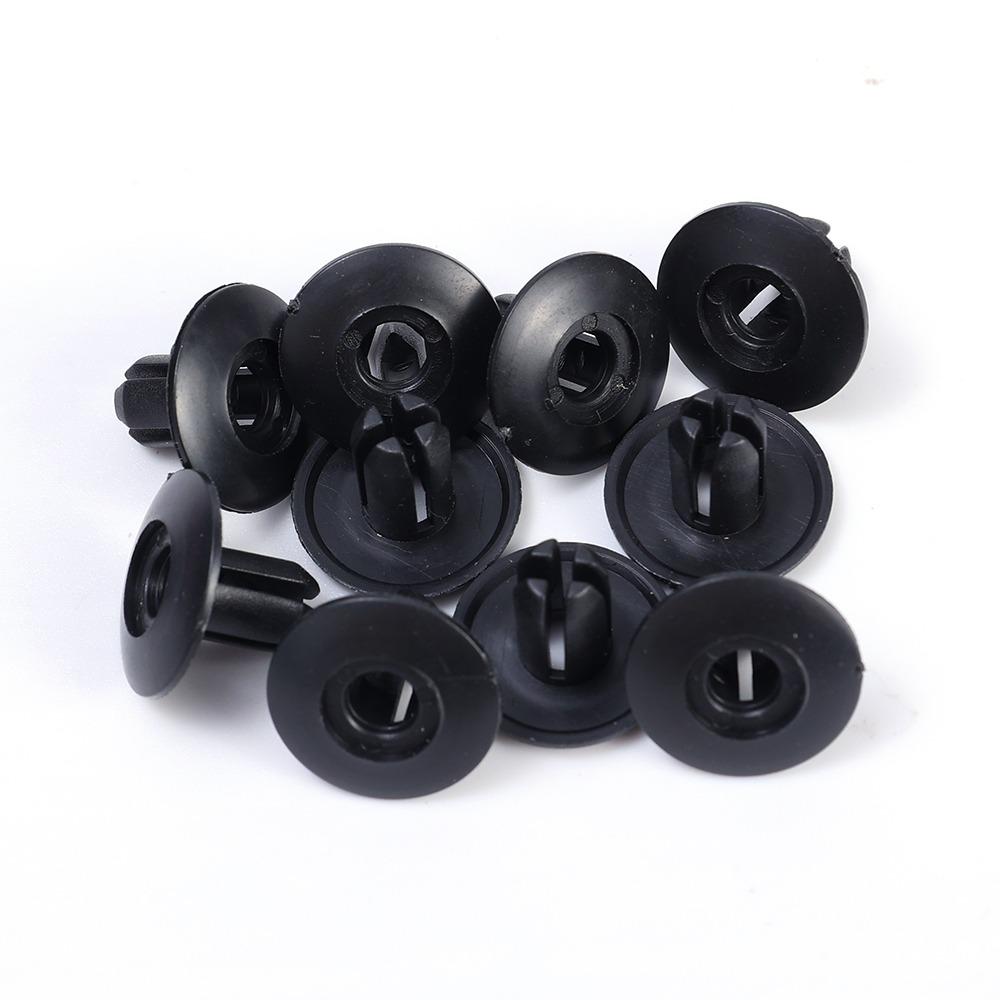 Sorte Plast Nitter Fastgørelseselement 8 mm Hul Bil Kofanger Skærm Holder Clips Universel Bil Dør Trim Panel Trykknap Clips Spænde