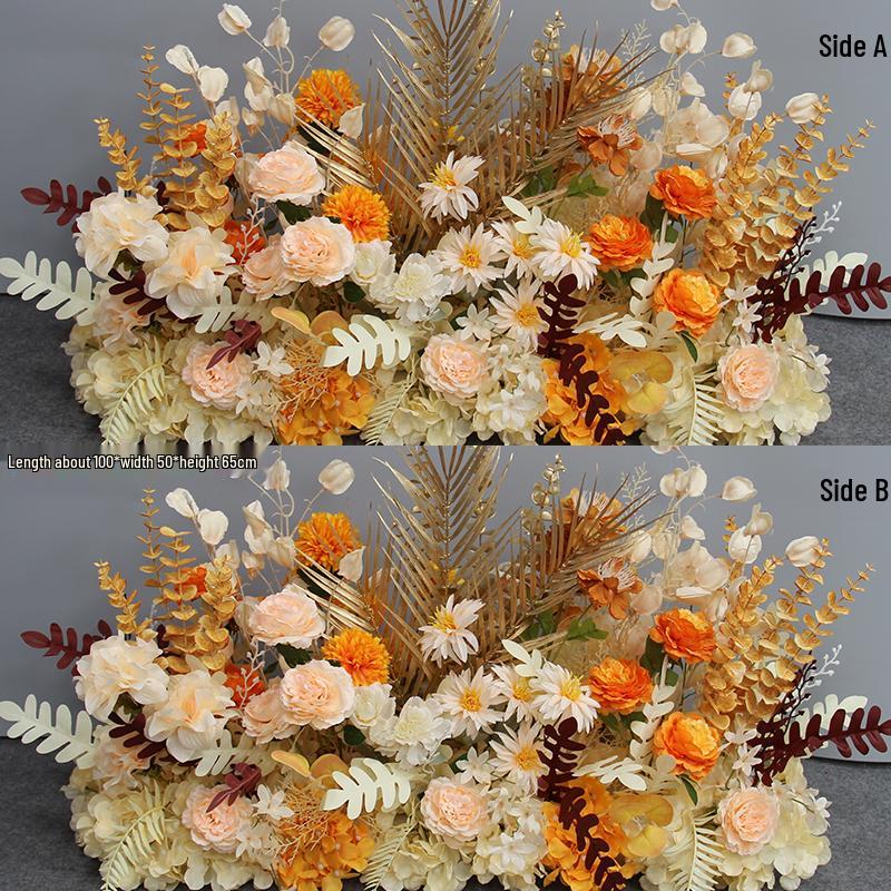 Wedding Aisle Blue Artificial Flower Row Decoration