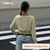 JPNTKY Camicette e Camicie Casual da Donna a Manica Lunga con Scollo a O