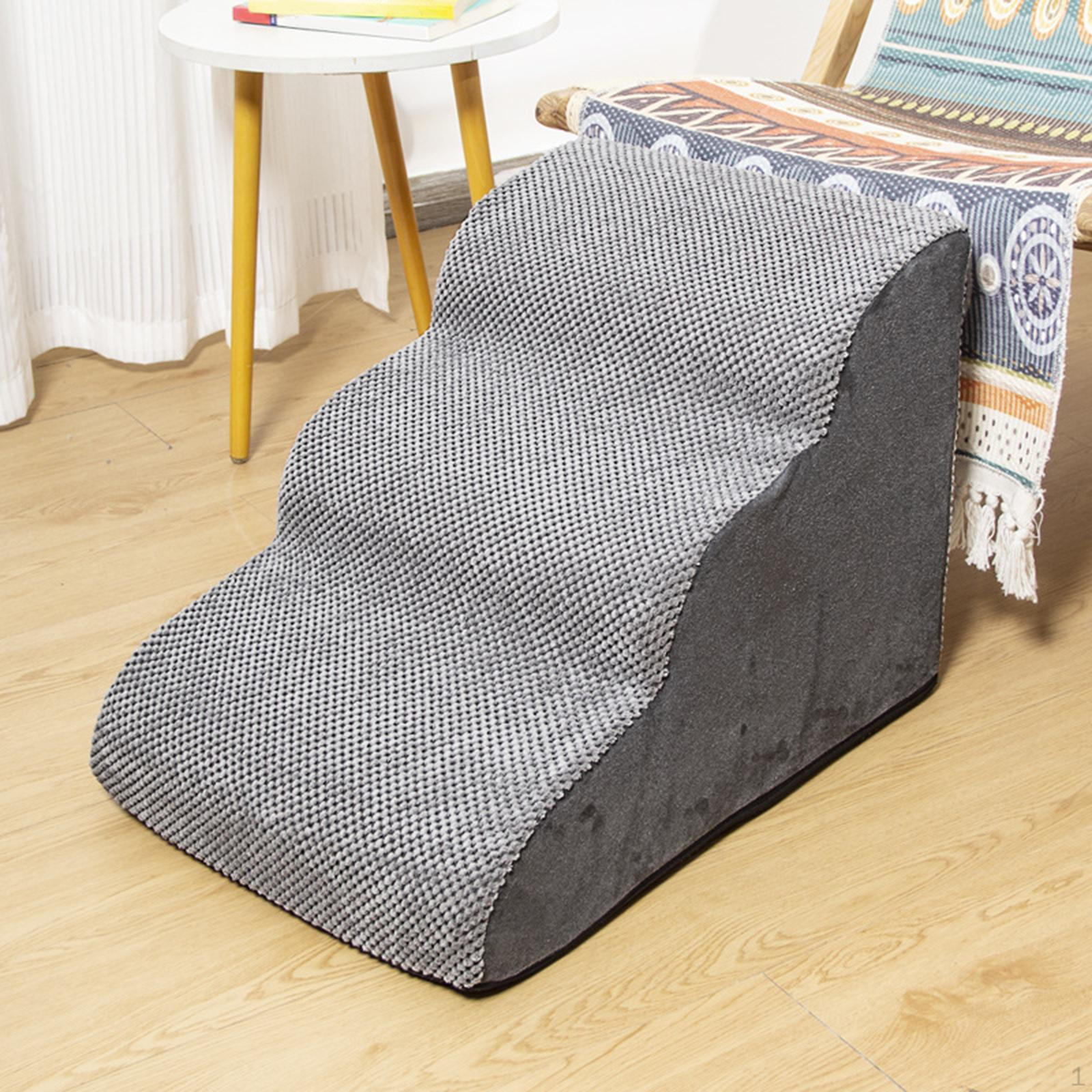 

Dog Stairs Cat Ladder Detachable Washable Cover Portable Dogs Bed Wide Ramp Steps for 3 Step