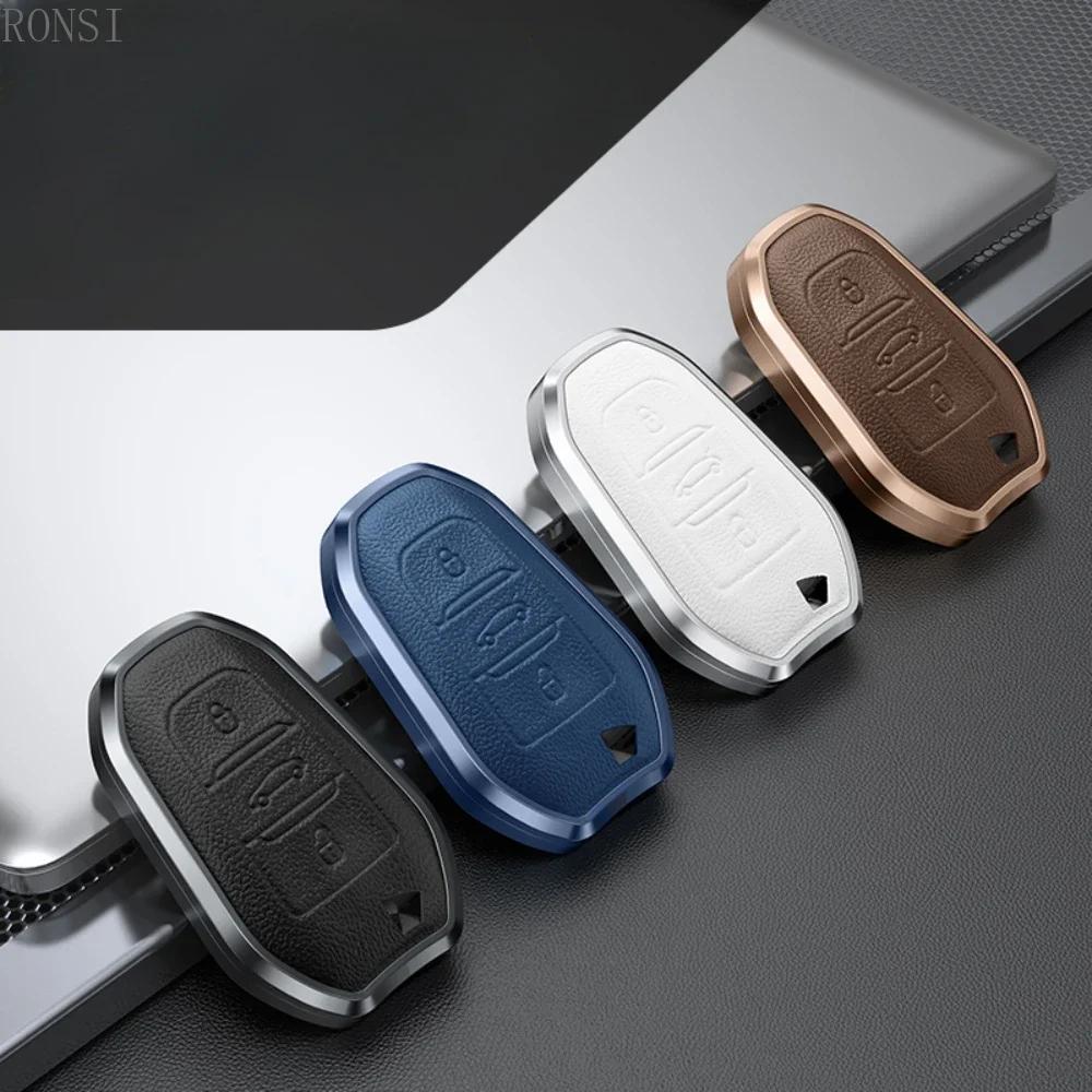 Leather Car Remote Key Case Cover Shell For Peugeot 308 408 508 2008 3008 4008 5008 Citroen C4 C4L C6 C3-XR Picasso DS3 DS4 DS5