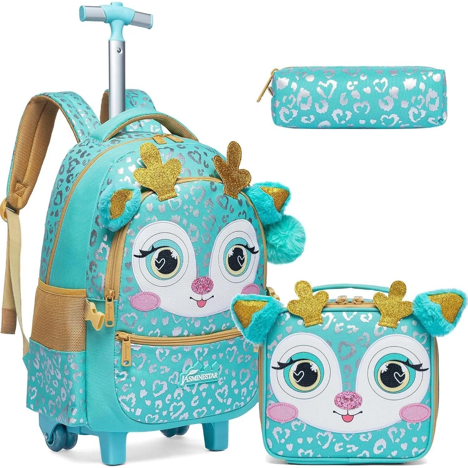 Rolling Backpack for Girls Kids Backpack