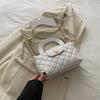 Filo per ricamo a rombi borsa a mano con chiusura alla moda borsa a spalla messenger versatile nuova per la primavera borsa da donna