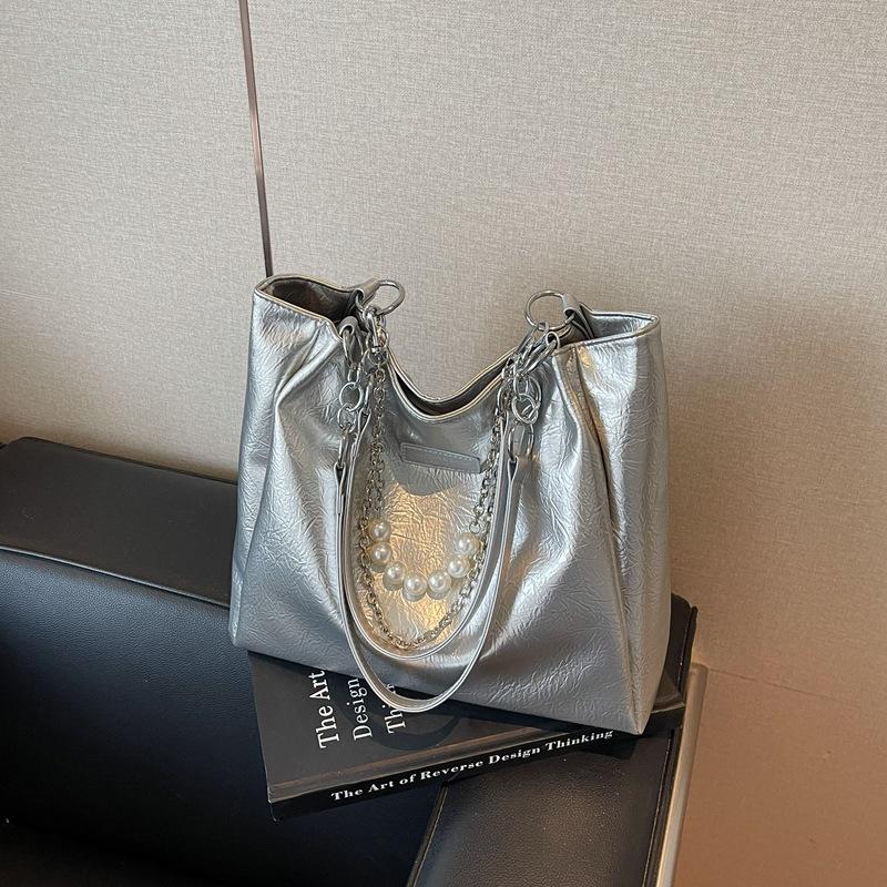 Large-capacity Bag Women's Summer Versatile New Simple Shoulder Bag Leisure Chain Commuter Tote Bag