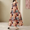 Sleeveless Plus Size Cotton Vintage Floral New In Dresses for Women Casual Loose Long Summer Dress