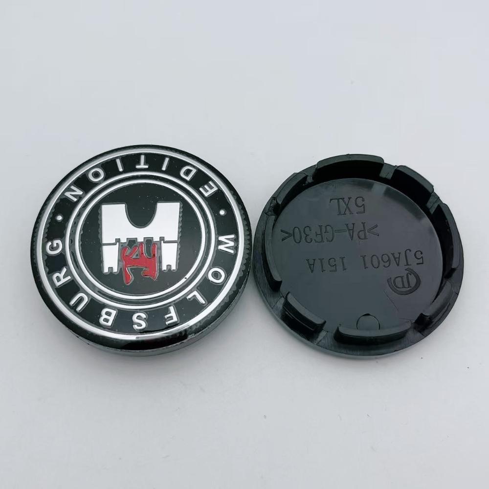 4pcs 56MM Car Wheel Center Caps With Wolfsburg Logo Emblem Badge Wheels Hubcaps Auto Rim Centre Cover Replace Car Accessories