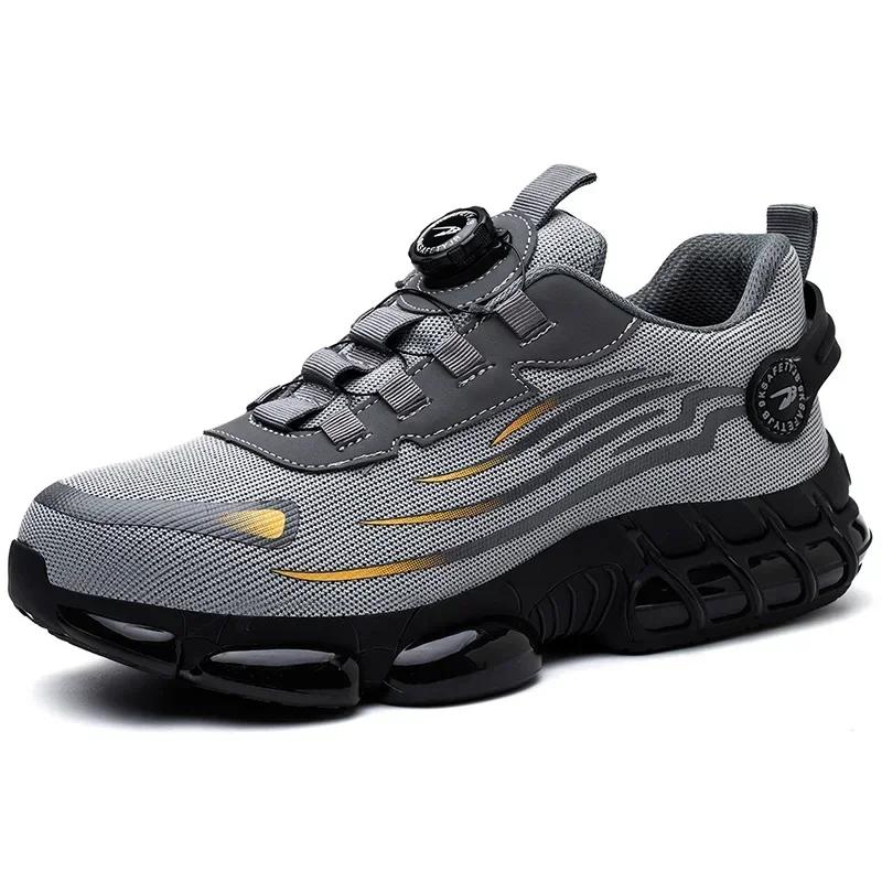 New Work Safety Shoes 36-48 Size For Women MenMens Steel Toe Athletic Shoes WaterproofLightweight Breathable Antiskid Boots Men Work