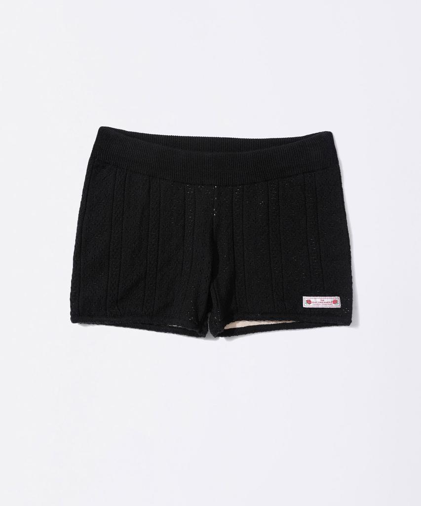 SCULPTOR Eyelet Knit Shorts Black