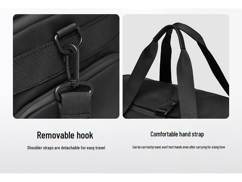 Men's Crossbody Fitness Bag – Large Capacity, Wet/Dry Separation, for Short-Distance Travel and Swimming.