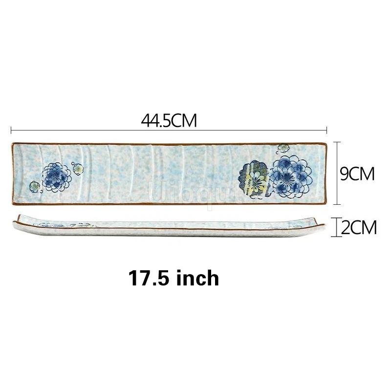 Japanese style sushi plate Flat sash board Salmon rectangular plate Japanese tableware Sushi Tools sushi maker rice mold
