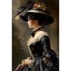 Classical Oil Painting Poster Vintage Art Portrait of A Young Woman Prints Woman and Man Canvas Painting Gallery Wall Art Decor