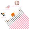 21 Manicure Brush Sets, A Full Set of Plastic Rods, Nail Art, Painted Carvings, Phototherapy, Blooming, Dots, Diamonds and String Pens