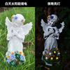 Solar Light Nordic Praying Angel Statue Resin Ornaments Outdoor Courtyard Garden Decoration Lawn Light