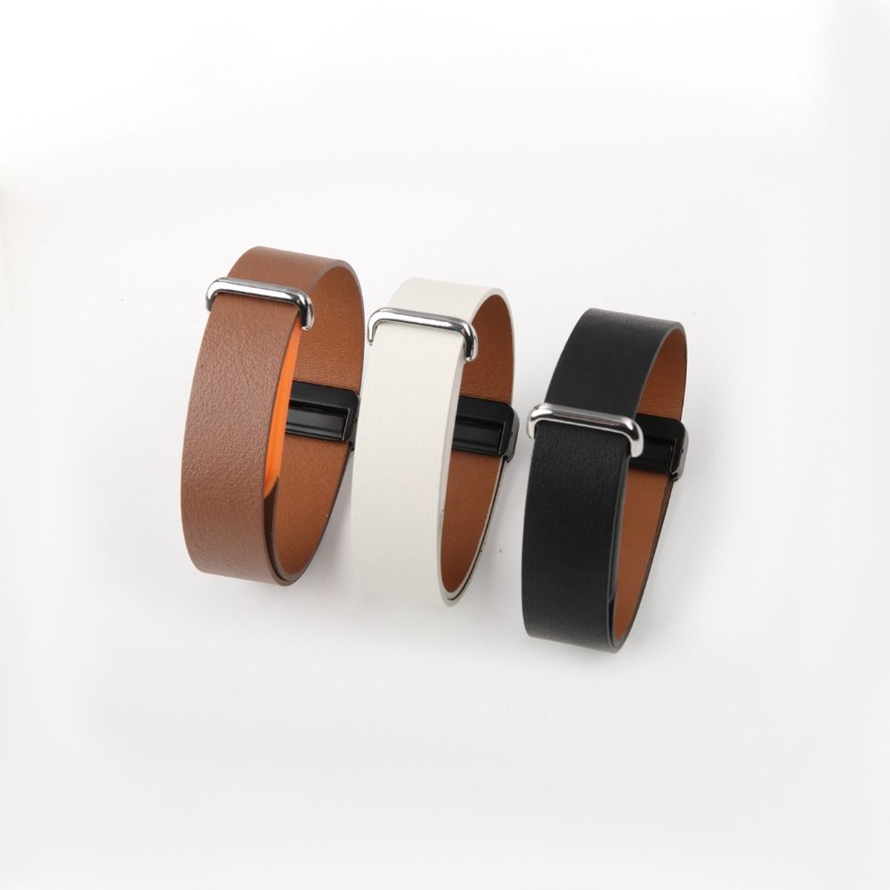 Leather Watch Band Magnetic Watch Band Replacement Wristband for Google Fitbit Air Daily Wear
