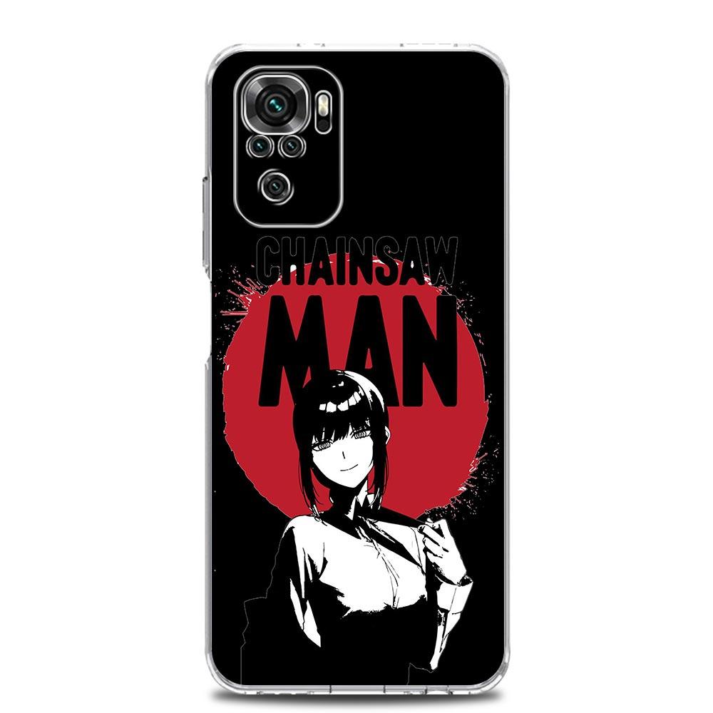 Anime Denji Chainsaw Man Makima Pouzdro na telefon Pro Xiaomi Redmi Note 12 11 9S 9 8 10 Pro Plus 7 8T 9C 9A 8A K40 Herní Průhledný Kryt