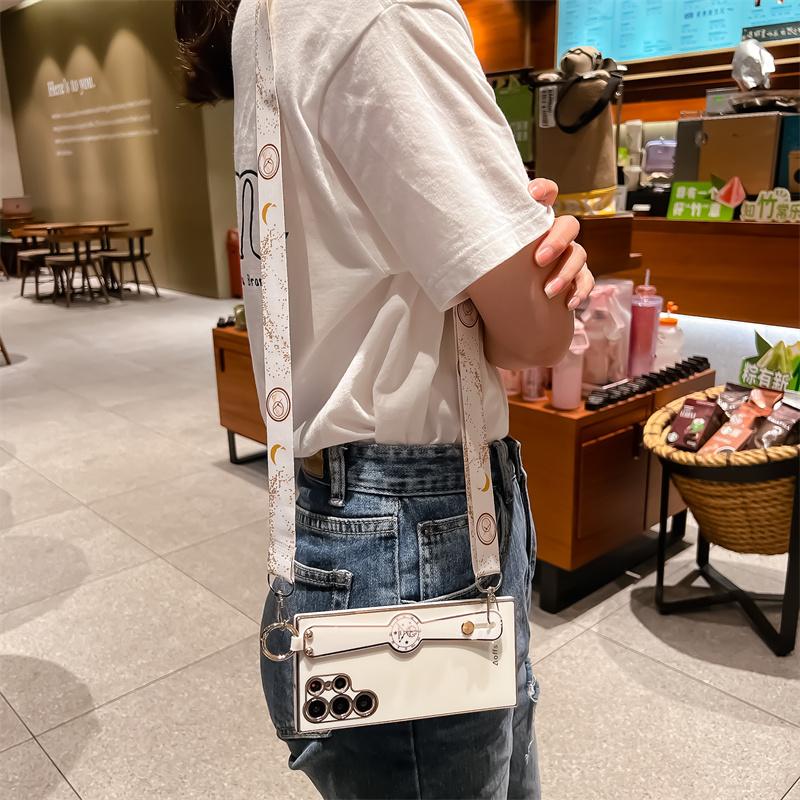 Plätering Klocka Armband Telefonhållare Crossbody Fodral För iphone 14 13 12 11 Pro max/Samsung S22 S21 S23 Ultra A13 A23 A33 A53 A12 A22 A32 A52 A14 A54